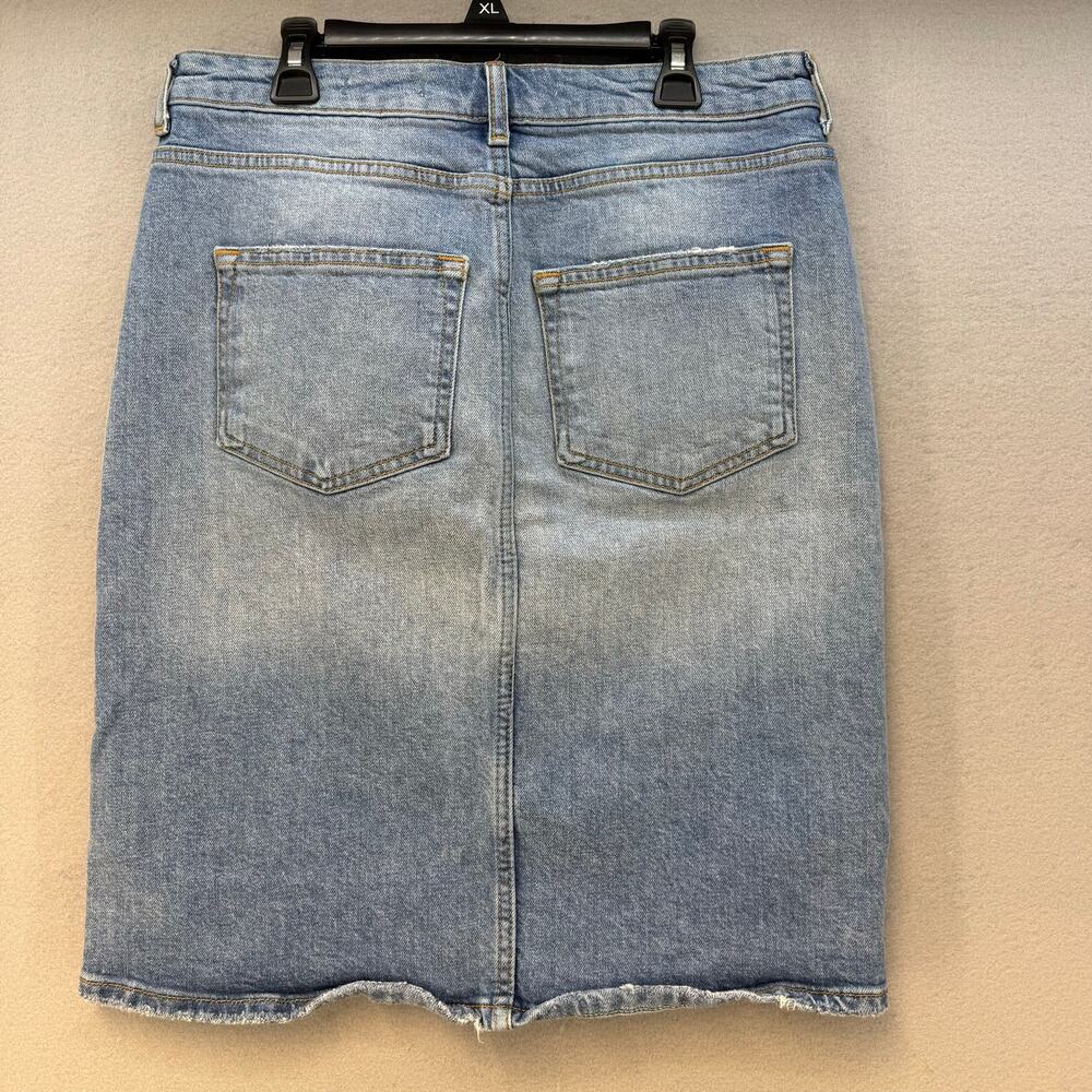 Pilcro and The Letterpress by Anthropologie Denim Skirt Women's 8 Blue Knee - Picture 2 of 10